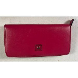 Etienne Agner women's pink leather zip around wallet